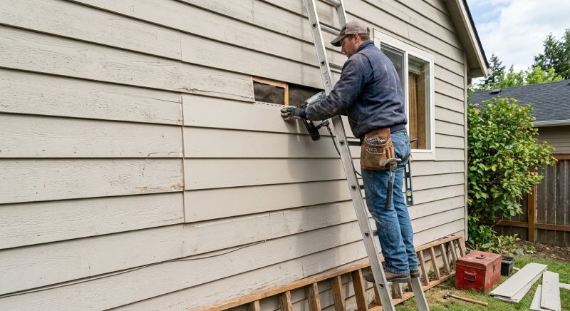 Our team working on Siding Service projects in Pinckney, MI