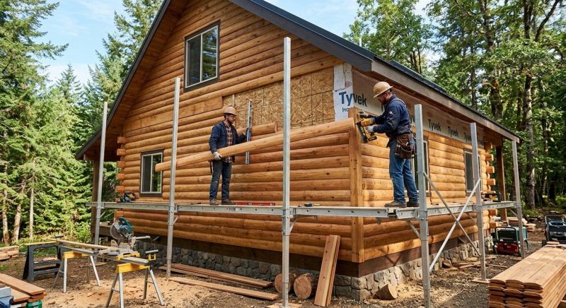 Log Siding Installation in Grass Lake, MI