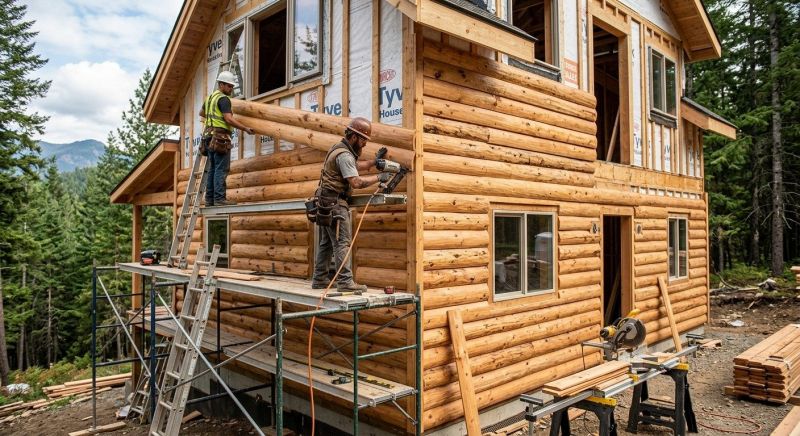 Log Siding Installation in Pinckney, MI