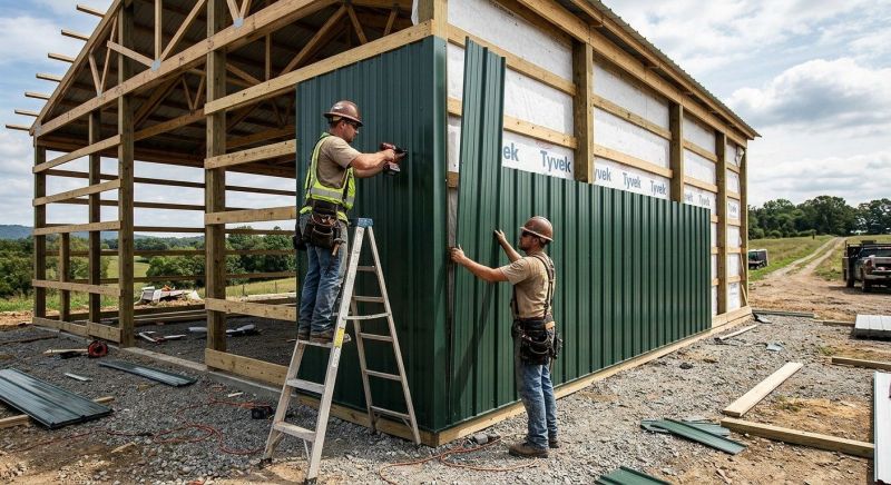 Metal Barn Siding Installation in Pinckney, MI