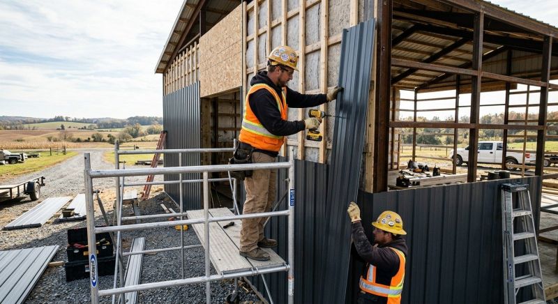Pole Barn Siding Installation in Pinckney, MI
