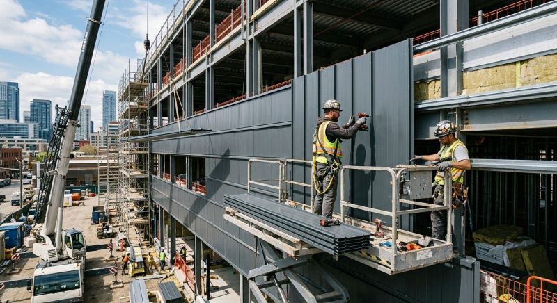 Steel Cladding Installation in Pinckney, MI