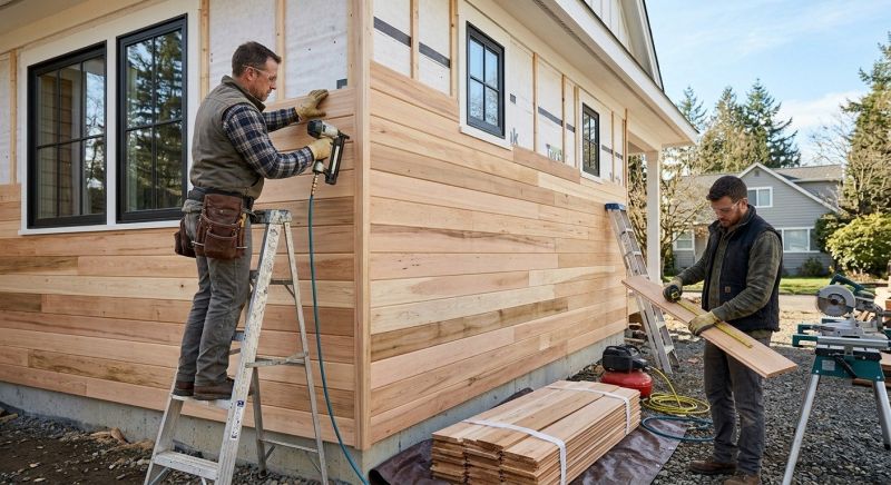 Wood Plank Siding Installation in Pinckney, MI
